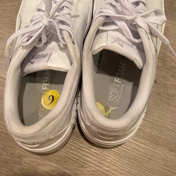 Puma Smash Platform V2 White Sneakers - Picture 3 of 6